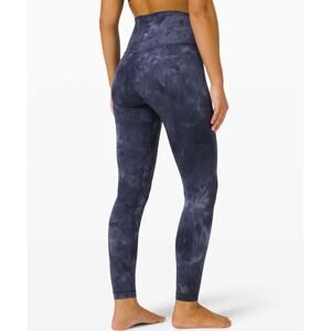 (6) $118 Lululemon Align Pant 25" Diamond Dye Diamond Dye Asphalt Grey True Navy